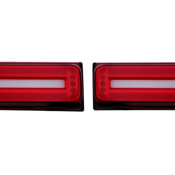 КОМПЛЕКТ ТУНИНГ LED СТОПОВЕ W464 ДИЗАЙН ЗА MERCEDES G КЛАСА W463 1989-2018 ЧЕРВЕНО/БЯЛА ОСРАНОВА, ЛЯВ И ДЕСЕН