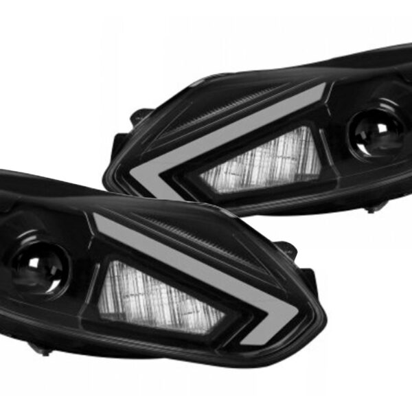 Комплект ксенонови фарове OSRAM за Ford Focus 2010-2014 с черна основа, за модела с халогенни фарове, ляв и десен
