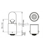 КРУШКА BOSCH PURE LIGHT T4W 12V 4W BA9S  1987302207